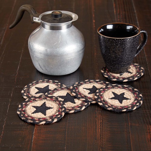Coasters colonial star - colonial, jute