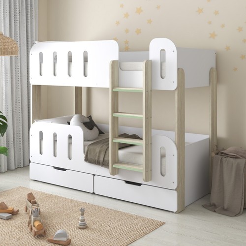 Bunk bed elisa white - bunk, pale