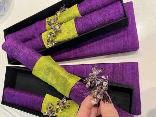 Deep purple jacquard table - deep,