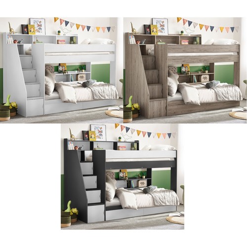 Wooden bunk bed - bunk, bed,