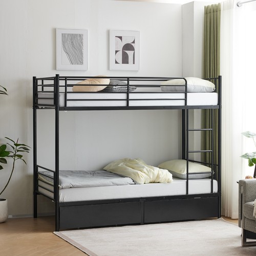 Metal twin over bunk - over,