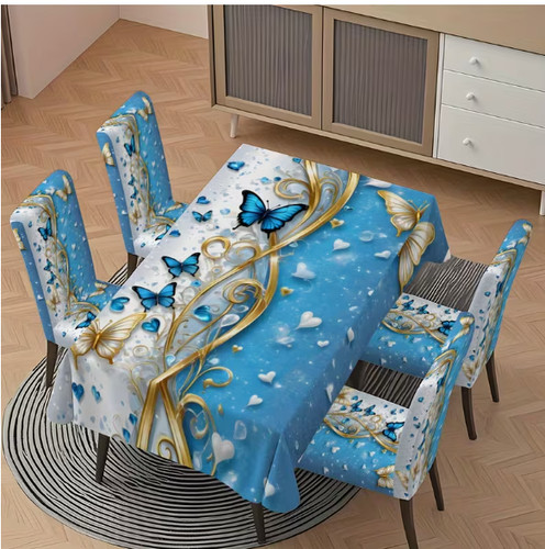 Dining set covers 5pcs - dining, blue