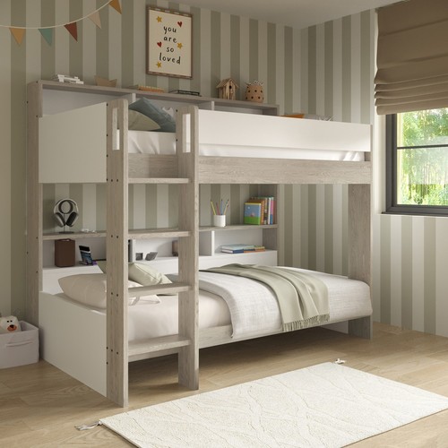 White and oak - oak, bed