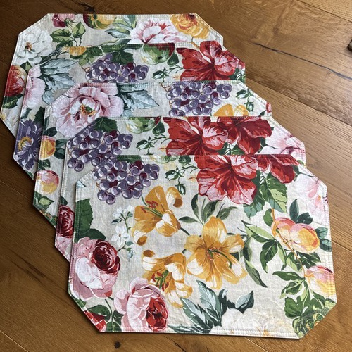 Vintage floral placemats - floral,