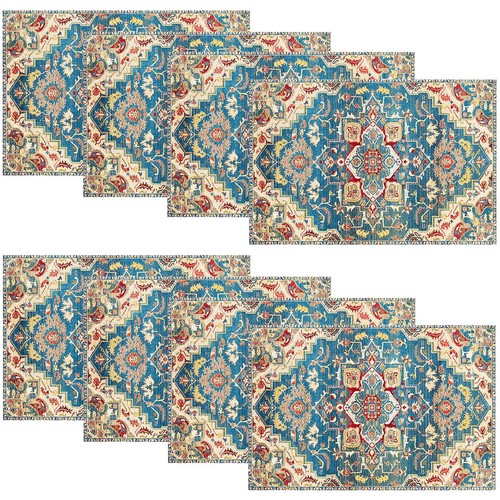 Blue cream placemats set 8 - blue,