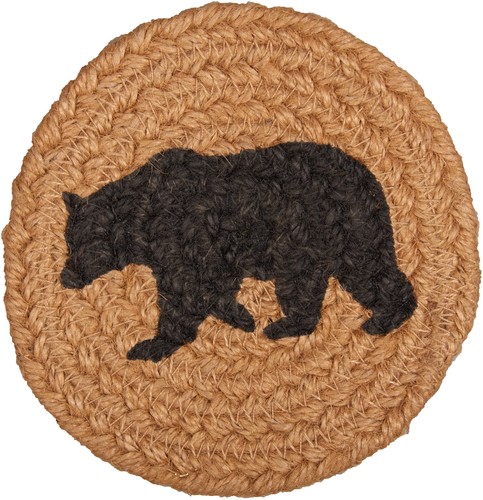Coasters wyatt jute rustic - wyatt, 4in