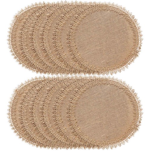 Burlap round braided - round,